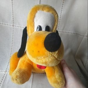 Vintage 10" PLUTO Plush Disneyland Walt Disney World Made In Korea